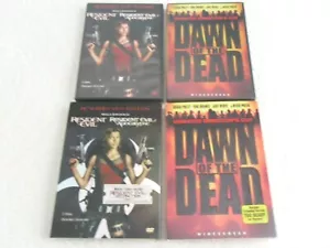 DAWN OF THE DEAD & RESIDENT EVIL PLUS RESIDENT EVIL APOCALYPSE: DVD LIKE NEW - Picture 1 of 2