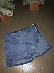 Vigoss 🩷 Blue Jean Wrap Shorts Girls Sz 8 - Picture 1 of 3
