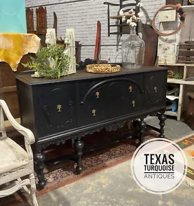 ON HOLD! Do Not Buy!Antique American Sideboard, 1930s, Farmhouse, Vintage, Black - Picture 1 of 8