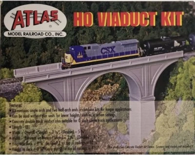 Atlas HO Scale  70000226 Double-Track Cut-Stone Viaduct Kit - Image 1 of 4