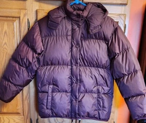 Gap Down Puffer Jacket Coat Youth Size XXL 2XL Fleece Lined Hooded Full Zip Snap - Picture 1 of 8