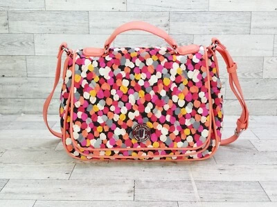 Vera Bradley Pixie Confetti Crossbody Bag Pink Orange Gray Dots Shoulder Bag - Image 1 of 4