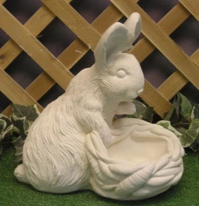 7062 Klassischer Hase Kaninchen Karotte Pflanzgefäß Latex Fiberglas Form Beton - Bild 1 von 1