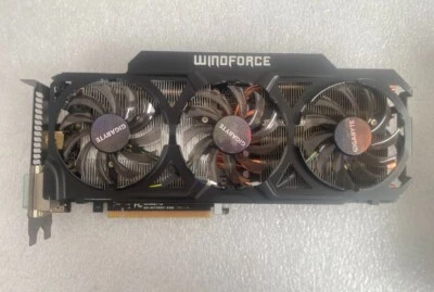 Gigabyte GTX 770 WINDFORCE GDDR5 2GB 2xDVI/HDMI/DP OC 3X GV-N770OC-2GD Video/PC - Image 1 of 4