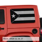 Puerto Rico Flag JKU Hardtop Window Decal Set - Fits Jeep Wrangler JKU 2006-2018