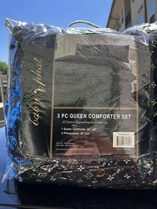 NEW VINTAGE Baby Phat Y2K Comforter Monogram LV 3 PC Queen Set - Imagen 1 de 5
