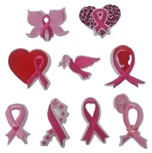 Breast Cancer Awareness 9pc Set - Embroidered Patch - Picture 1 of 10
