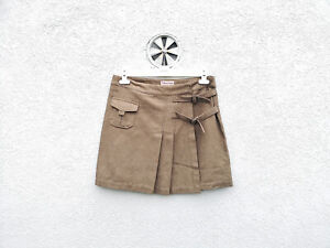 MARLBORO CLASSICS Wrap Mini Skirt EU 44- Beige Fishbone Pattern Military Style