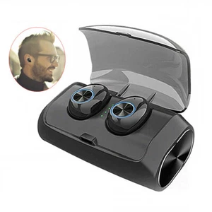 Słuchawki bezprzewodowe Stereo Mini Słuchawki douszne Bluetooth Zestaw słuchawkowy z mikrofonem Połączenie głośnomówiące - Zdjęcie 1 z 12