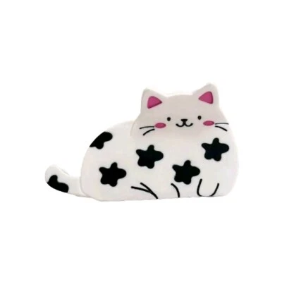 NEW White Cat with Stars Hair Claw Hair Clip Cartoon Kitty Hair Accessories  - Image 1 of 4