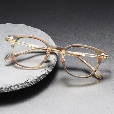 Diseño único Retro Ovalado Metal Anteojos Marco Gafas con Lente Transparente Foto 1 de 4