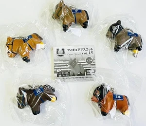 Super Thoroughbred Figure Mascot Vol. 15 Set of 5 Gacha - Picture 1 of 2