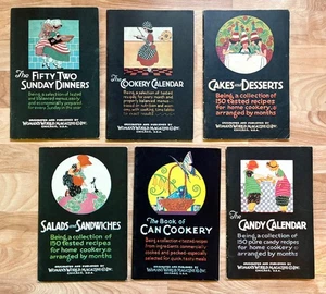 Lot of 6 Softcover Cookbooks from Women's World Magazine 1920s Vintage Recipes - Imagen 1 de 3