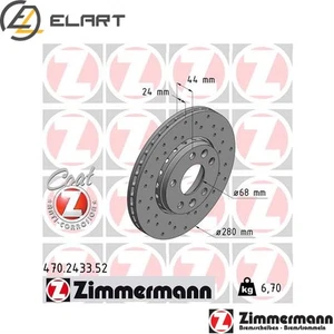 2x BRAKE DISC 470.2433.52 FOR RENAULT MEGANE/IV/Grandtour/Hatchback/III/CC 1.5L - Picture 1 of 8