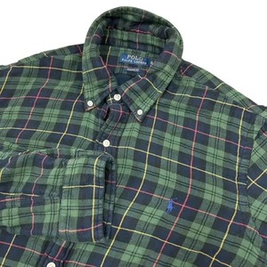 Polo Ralph Lauren Classic Fit Plaid Double Faced Shirt Men's XL Green Flannel - Picture 1 of 8