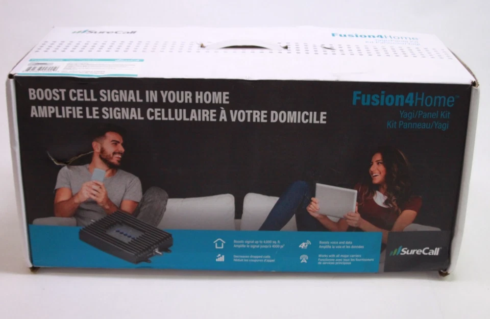 SureCell Fusion4Home Cell Phone Booster Yagi Panel RG11 Cable Amplifier Open Box - image 1 of 4