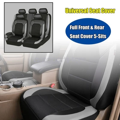 Juego de 5 plazas protector de tela de asiento delantero y trasero negro y gris para Toyota RAV4 Foto 1 de 4