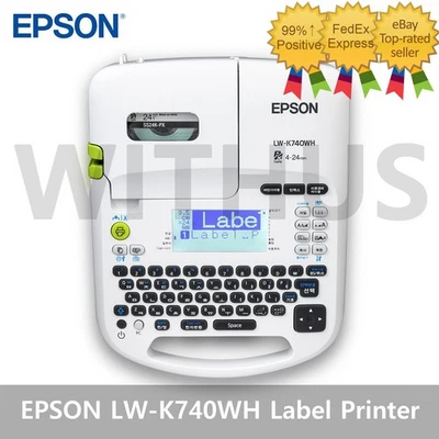 EPSON LW-K740WH Label Printer 4~24mm 184x238x79mm 780g *English/Korean* - Image 1 of 4