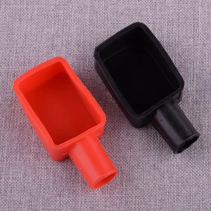 Kit Battery Post Wire Terminal Rubber Boot Cover Red&Black Protector Aq - Picture 1 of 5