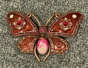 Joan Rivers Butterfly Pin Brooch Bejeweled Vintage - Picture 1 of 7