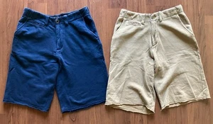 Lot of 2 Pairs - POLO Ralph Lauren - Boys - Shorts - Sz M (10/12) Blue/Khaki NR - Picture 1 of 3