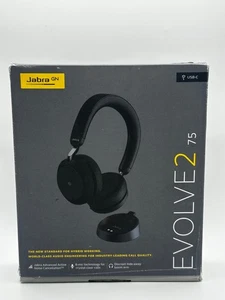 Jabra Evolve2 75 Wireless Headset - Black, USB-C, UC Compatibility - Picture 1 of 22