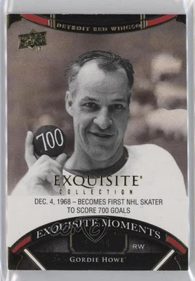 2022 UD Black Diamond Exquisite Collection Moments Gold /99 Gordie Howe #ECM-GH - Image 1 of 3