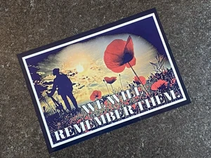 Remembrance Sunday Metal Sign Lest VE Forget Day Poppy Poppies War Plaque Gift - Picture 1 of 4