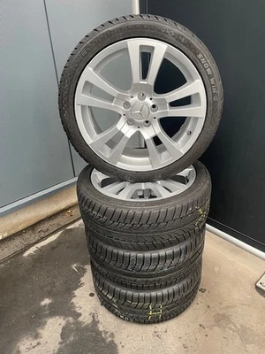 VA -HA Felgen Mercedes C204 C207 A207 mit Winterreifen 225/40R18 - 245/35R18 - Bild 1 von 4