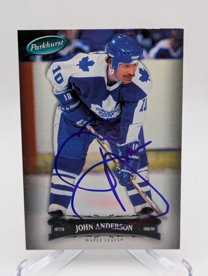 💥 2006-07 Upper Deck Parkhurst Auto John Anderson #2 *On-Card Auto* Blue Ink - Image 1 of 2