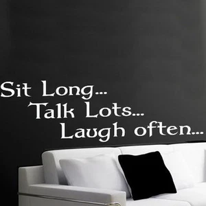 Siéntate Long Talk Lotes Laugh a menudo COCINA arte de pared pegatina vinilo decoración - Imagen 1 de 2