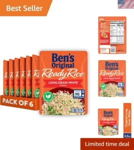 Ready Rice Original Long Grain - Microwave Rice, Vegetarian-Friendly, Pack of 6 - Picture 1 of 12