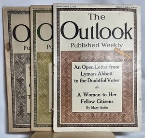 1912 - Weekly Political Magazine "The Outlook" - 3 Issues - Picture 1 of 19