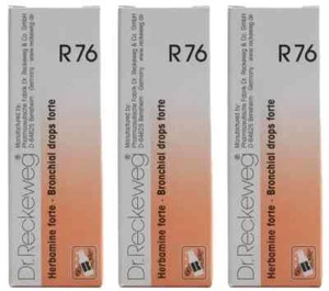 Dr Reckeweg R76 Drops 22ml (Pack of 3) Homeopathic - Bronchial Asthma Drops - Picture 1 of 3