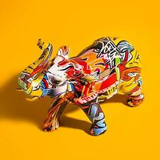 Colorful Elephant Figurine Resin Art Animal Sculpture Embellishments Collection