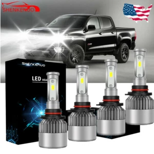 FOR 2002-2009 TRAILBLAZER BLACK LED HEADLIGHT LAMP COMBO US 4pcs - Picture 1 of 12