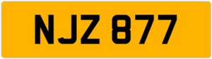 NJZ 877 N 3x3 PLACA DE NÚMERO PRIVADA SIN FECHA NAT NAD NADIA NEL NEIL NIALL NINA NS - Imagen 1 de 1