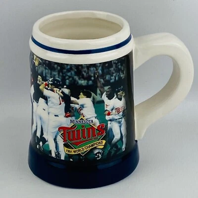 Minnesota Twins 1991 World Series Champions Beer Stein Commemorative Mug Ceramic - Image 1 of 4