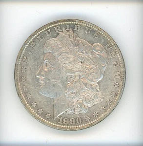 1880-O Morgan Silver Dollar $1 Almost Uncirculated - Picture 1 of 2