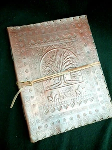 Tree of Life Pagan Wicca Handmade Leather ALTAR BOOK Book-of-Shadows Grimoire - Picture 1 of 7