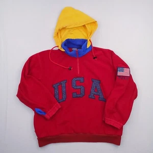 Vintage Polo Ralph Lauren Jacke Herren Medium rot Superman Pullover Fleece 90er USA - Bild 1 von 15