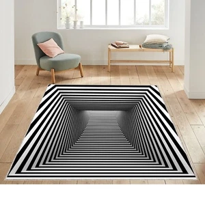 Tunnelteppich, Optischer Illusionsteppich, Optischer Täuschung Wirbelteppich, 3D Wirbelteppich, Fo - Bild 1 von 9