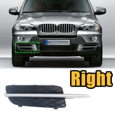 1 pieza para BMW X5 E70 X6 E71 2007-2010 parachoques delantero derecho parrilla antiniebla cubierta Foto 1 de 4