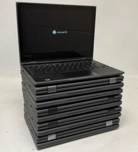 Lenovo 500e Chromebook 2in1 (N3450/N4100 - 4GB RAM - 32GB Storage) - Lot of 10 - Picture 1 of 15