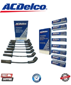 Spark Plugs & Wire Set ACDELCO GM 9748UU 41-162 Genuine GMC 4.8L 6.0L V8 - Picture 1 of 1