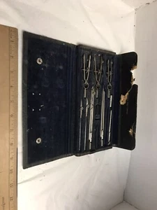 ANTICO FREDERICK POST Co Set di strumenti di disegno/disegno meccanico #1132 Germania - Foto 1 di 12