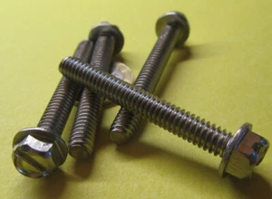 Stainless Steel Hex Washer Head Slotted Bolt Machine Screw 1/4"-20 x 2.0", 30 pc - Picture 1 of 9