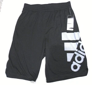 NWT ADIDAS RUNNING SHORTS BOYS Size LG -14/16 Black Lined Reflective - Picture 1 of 4