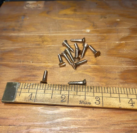 Wood Screws Slotted Flat Head # 6 X 5/8” Silcon Bronze Cover