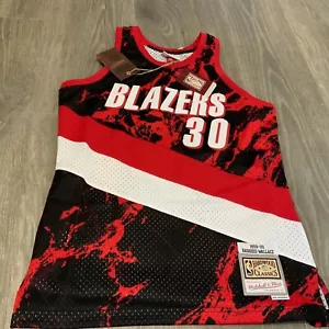 Mitchell & Ness Portland Trail Blazers Wallace #30 HWC Jersey Men’s Size: Medium - Picture 1 of 6
